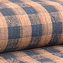 浦野理一作 経節紬小格子名古屋帯　質感・風合