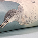 大空に鳩染名古屋帯 質感・風合