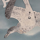 大空に鳩染名古屋帯 質感・風合