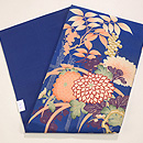 菊に南天染名古屋帯 帯裏