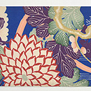 菊に南天染名古屋帯 前中心