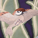 若竹に雀名古屋帯　質感・風合