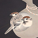 雀と瓢箪名古屋帯　質感・風合