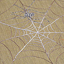 蜘蛛の巣の刺繍帯　質感・風合