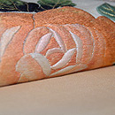 薔薇の丸帯 質感・風合