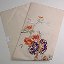 蹴鞠に八重桜刺繍名古屋帯 帯裏