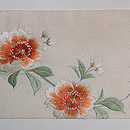 蹴鞠に八重桜刺繍名古屋帯 前中心