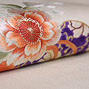 蹴鞠に八重桜刺繍名古屋帯 質感・風合