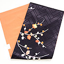 黒地梅の名古屋帯 帯裏