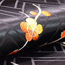 黒地梅の名古屋帯 質感・風合