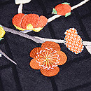 黒地梅の名古屋帯 質感・風合