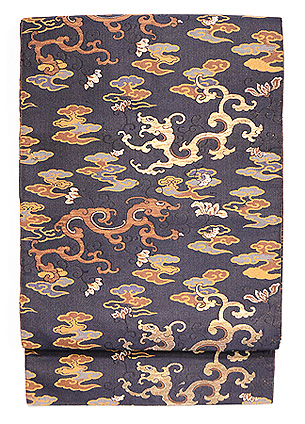 瑞雲に龍紋唐草丸帯