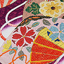 貝合わせ絽刺しの名古屋帯　質感・風合