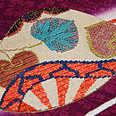 貝合わせ絽刺しの名古屋帯　質感・風合