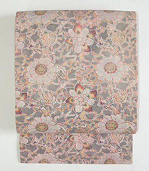 和更紗「籬に花唐草」名古屋帯