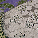 扇面に桜文様の丸帯 質感・風合