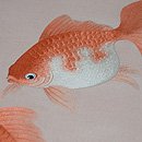 金魚の刺繍綴れ名古屋帯　質感・風合