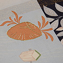 藤と水車、貝名古屋帯　質感・風合