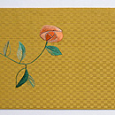 黒猫とバラの花名古屋帯　前中心