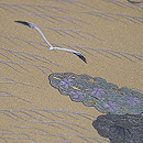 波にかもめ名古屋帯　質感・風合