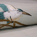 カワセミの刺繍名古屋帯 質感・風合