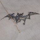 コウモリの刺繍名古屋帯 質感・風合