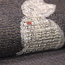 座りうさぎ和紙の名古屋帯　質感・風合