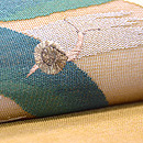 笹にカタツムリ名古屋帯 質感・風合