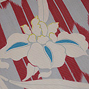 矢羽根にユリの染め名古屋帯 質感・風合