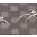 黒地夏虫の名古屋帯　前中心