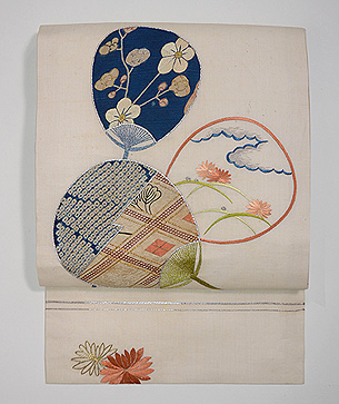 江戸裂散らし 団扇の夏帯