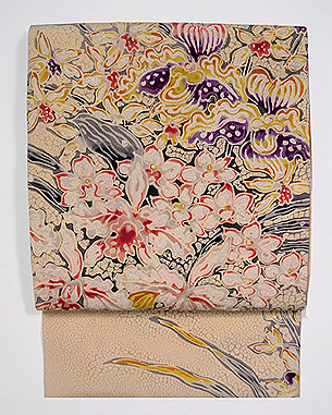 蘭の名古屋帯 皆川月華作