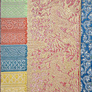 龍村平蔵製「金襴手龍文」開き名古屋帯 前中心