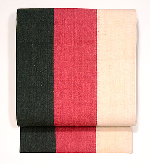 トリコロールの名古屋帯