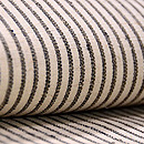 白地に縞木綿の名古屋帯 質感・風合