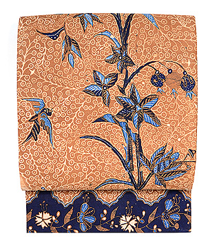 ソガ染めのバティック名古屋帯