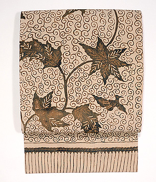 インドネシアロチャン布の名古屋帯