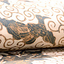 インドネシアロチャン布の名古屋帯　質感・風合