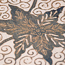 インドネシアロチャン布の名古屋帯　質感・風合