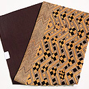 アフリカ・ラフィアの名古屋帯　帯裏