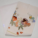 栗とざくろの綴れ名古屋帯 帯裏