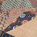 更紗と唐山切継名古屋帯 質感・風合