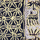 インドネシア金更紗の名古屋帯　質感・風合