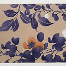 枝垂れ藤の染め帯　質感・風合