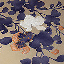 枝垂れ藤の染め帯　質感・風合