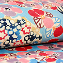 紫陽花と蝶紅型名古屋帯 質感・風合