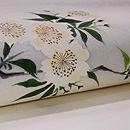 枝桜の図手描き名古屋帯　質感・風合