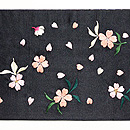 桜の寄せ切れ名古屋帯　前柄