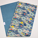 桜唐草の紅型名古屋帯　帯裏