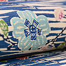 桜唐草の紅型名古屋帯　質感・風合